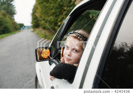 Girl in car 4245436