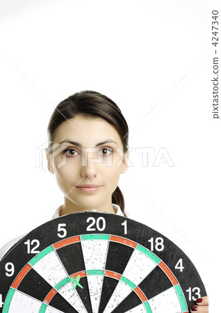 girl with dartboard girl with dartboard 4247340