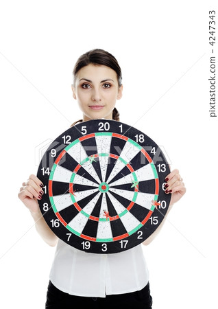 Nice girl with dartboard Nice girl with dartboard 4247343