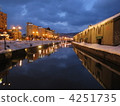 Night view of Otaru canal in winter 4251735