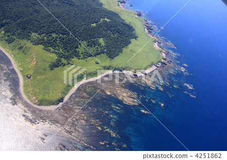 從大豆海角北海道天空的鳥瞰圖 4251862