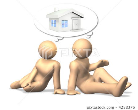 3DCG illustration showing a couple sharing a dream 4258376