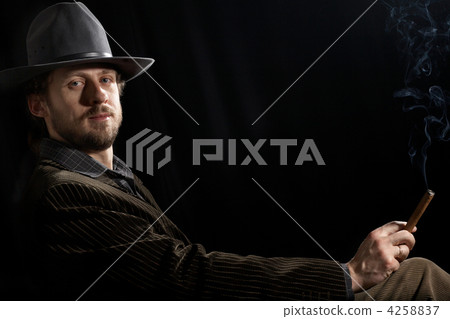 Man in dark room 4258837