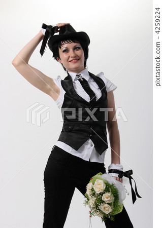 bride in a black hat bride in a black hat 4259224