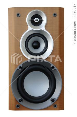 wooden music speaker isolated 4259917