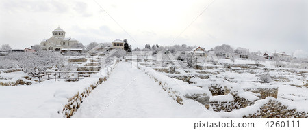 Panoramic view from the Cathedral in winter, Sevastopol, Ukraine 4260111