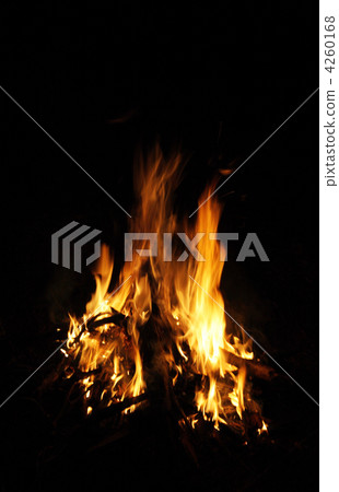 Flame of fire on the black 4260168