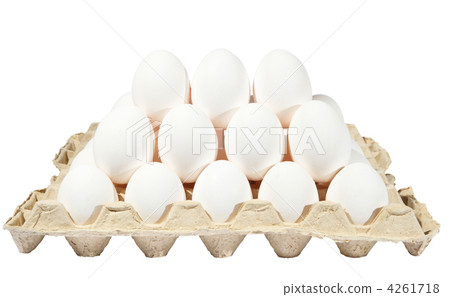 eggs in packing on the white background eggs in packing on the white background 4261718