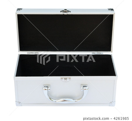 Silvery suitcase. (isolated) Silvery suitcase. (isolated) 4261985