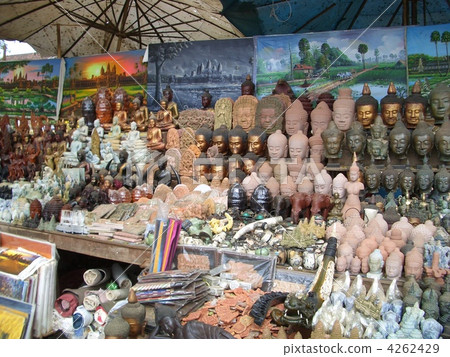 柬埔寨的紀念品商店 4262429