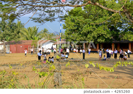 老撾鄉村小鎮Bambien 4265260