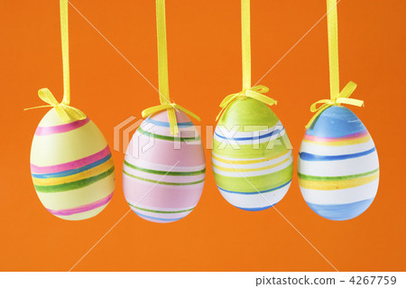 easter eggs isolated on orange background easter eggs isolated on orange background 4267759