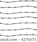 fence from barbed wires 4270373