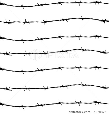 fence from barbed wires 4270373