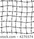 fence from barbed wires 4270374