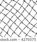 fence from barbed wires 4270375