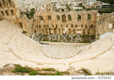 View of Herodes Atticus theatre from Akropolis hill in Athens, G 4270435