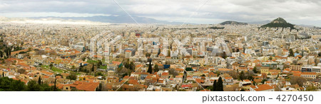 Panoramic bird's eye view of Athens from Akropolis hill Panoramic bird's eye view of Athens from Akropolis hill 4270450