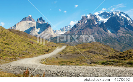 Road in Torres del Paine national park of Chile Road in Torres del Paine national park of Chile 4270692