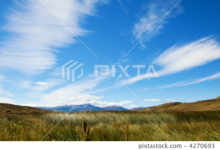 Beautiful sky in Torres del Paine national park of Chile 4270693