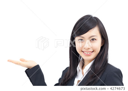 indicate, point out, dark hair 4274673