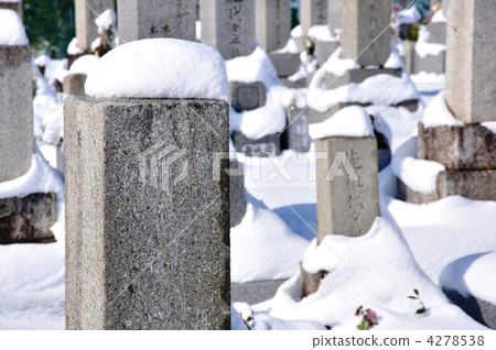 Tombstone of snow 4278538