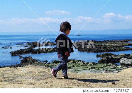 A child walking along the coast 4278787