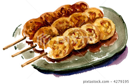 mitarashi dango, skewer, idyllic 4279195