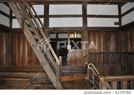 wooden floor, hikone castle, plaster 4279769