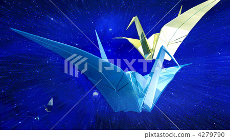 紙鶴 摺紙 三維圖 4279790