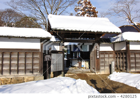 彥根城堡Genkyuen·雪景 4280125