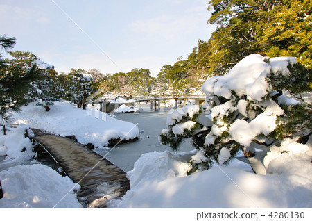 彥根城堡Genkyuen·雪景 彥根城堡Genkyuen·雪景 4280130