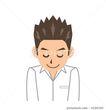 襯衫男B面部表情弓 4280385