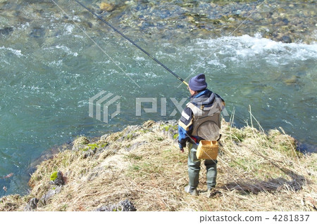 Mountain stream fishing 4281837