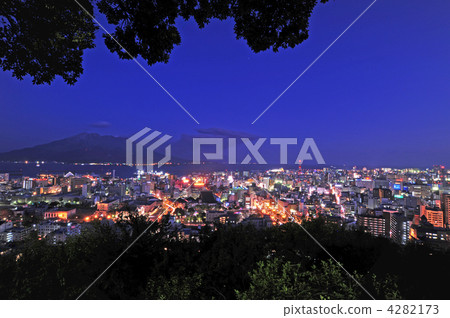 從鹿兒島城山的夜景 從鹿兒島城山的夜景 4282173