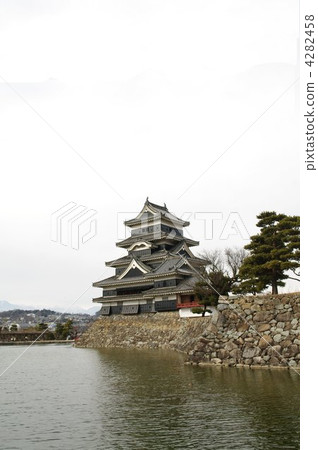National Treasure Matsumoto Castle Winter Scene National Treasure Matsumoto Castle Winter Scene 4282458