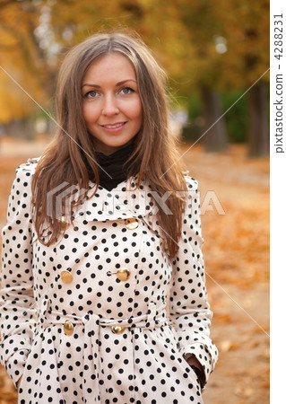 Beautiful young woman at fall Beautiful young woman at fall 4288231
