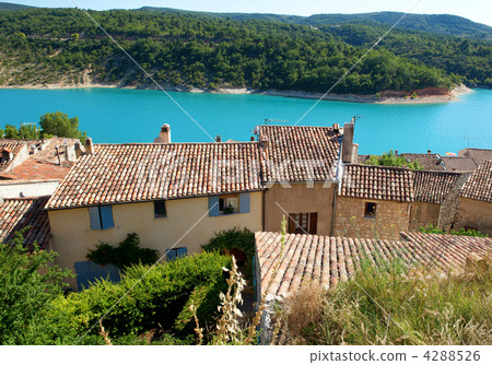 Beautiful view of St.Croix lake in Verdon, Provence, France 4288526