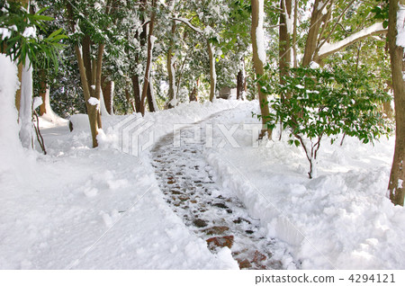 彥根城堡Genkyuen·雪景 彥根城堡Genkyuen·雪景 4294121