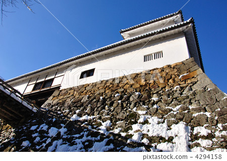 彥根城堡樓梯欄杆·雪景 彥根城堡樓梯欄杆·雪景 4294158