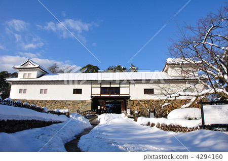 彥根城堡樓梯欄杆·雪景 彥根城堡樓梯欄杆·雪景 4294160