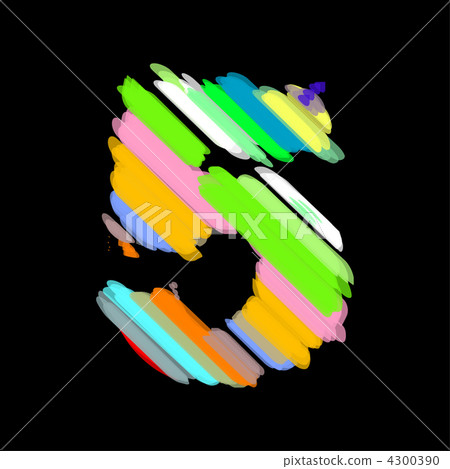 Abstract colorful number 5. Abstract colorful number 5. 4300390