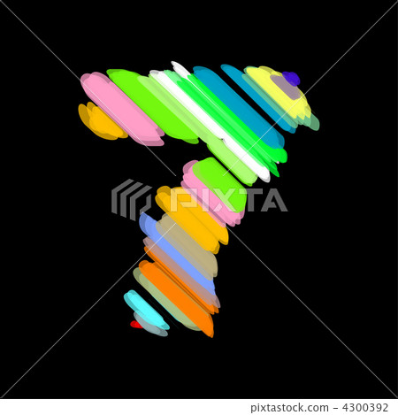 Abstract colorful number 7. Abstract colorful number 7. 4300392