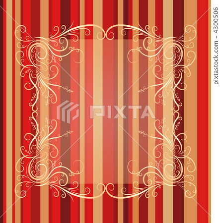 Floral frame on the striped backdrop Floral frame on the striped backdrop 4300506