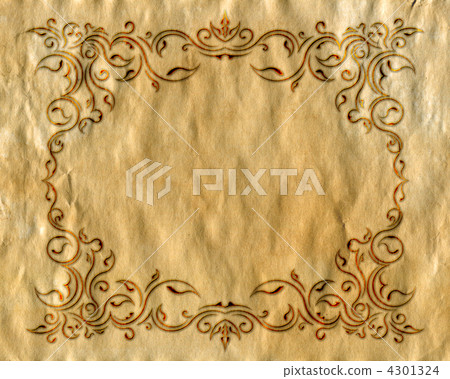 Vintage frame on old paper. Vintage frame on old paper. 4301324