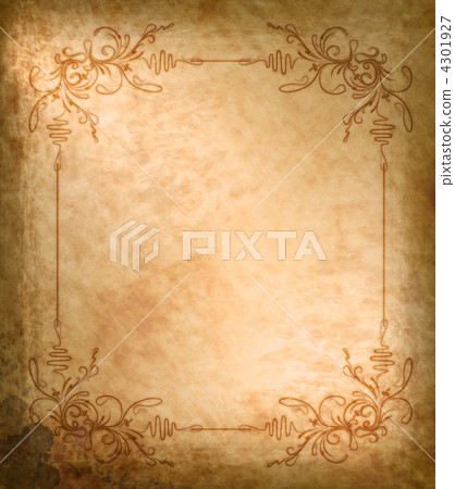 Vintage frame on old textured paper 4301927