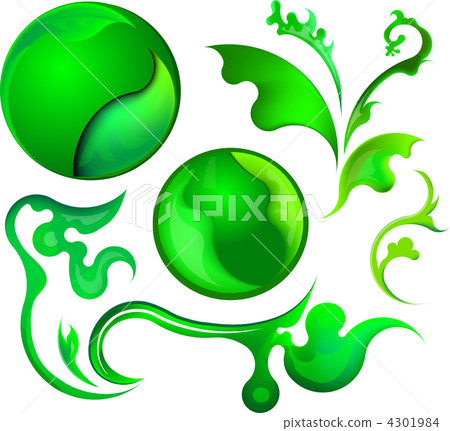 Abstract green decors. Abstract green decors. 4301984