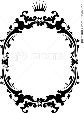 Decorative vintage frame with crown. Decorative vintage frame with crown. 4302056