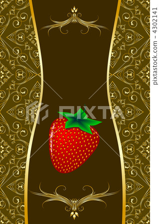 Background for design with strawberry. 4302141