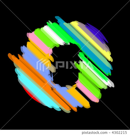 Abstract colorful alphabet. Letter O. 4302215